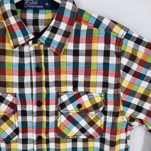 Polo Ralph Lauren Multicolor Checkered Shirt Men's XL Long Sleeve Button Down